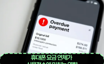 휴대폰 요금 연체가 신용점수에 미치는 영향 알아보기 💳