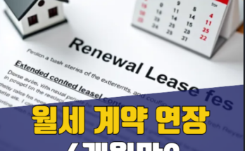 월세 계약 연장, 6개월만? 알아두면 도움되는 꿀팁!