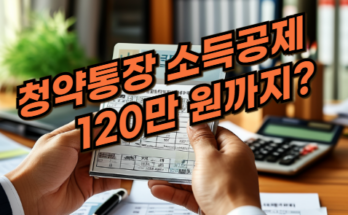 청약통장 소득공제, 120만 원까지? 꼭 알아야 할 팁!