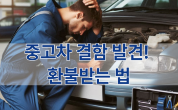 중고차 결함 발견! 환불받는 법 완벽 정리!