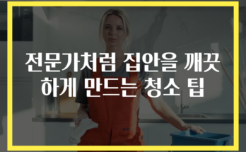 전문가처럼 집안을 깨끗하게 만드는 청소 팁