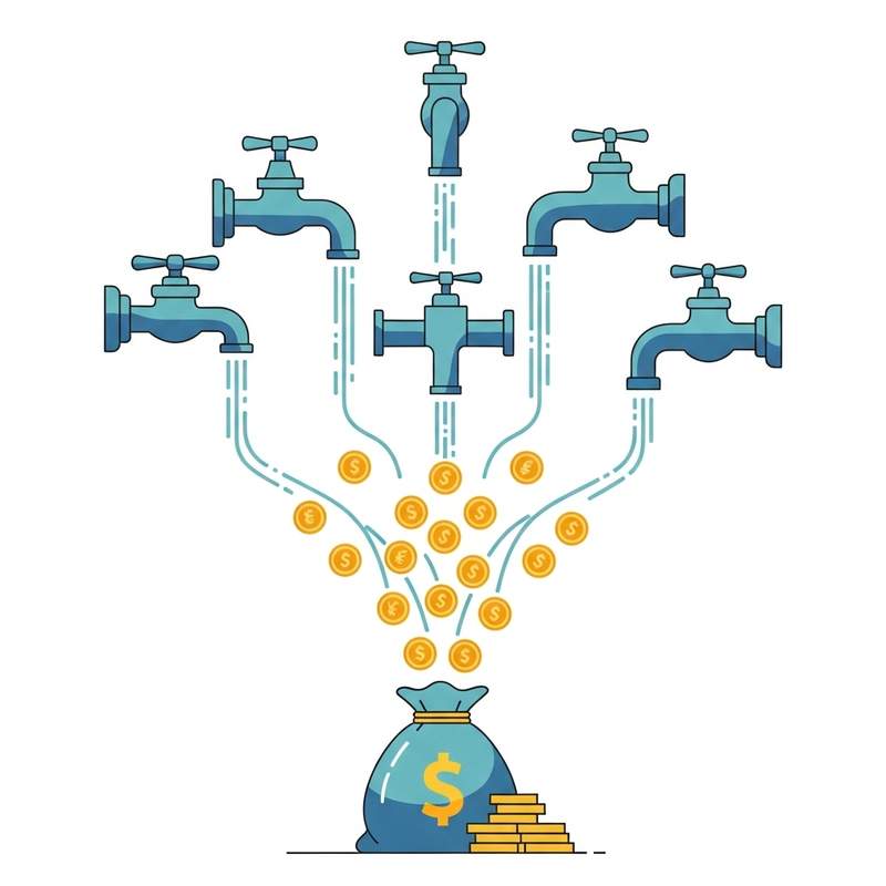 짠테크 이야기: 숨만 쉬어도 월300 들어오는 '수도꼭지' 5개 만드는 법